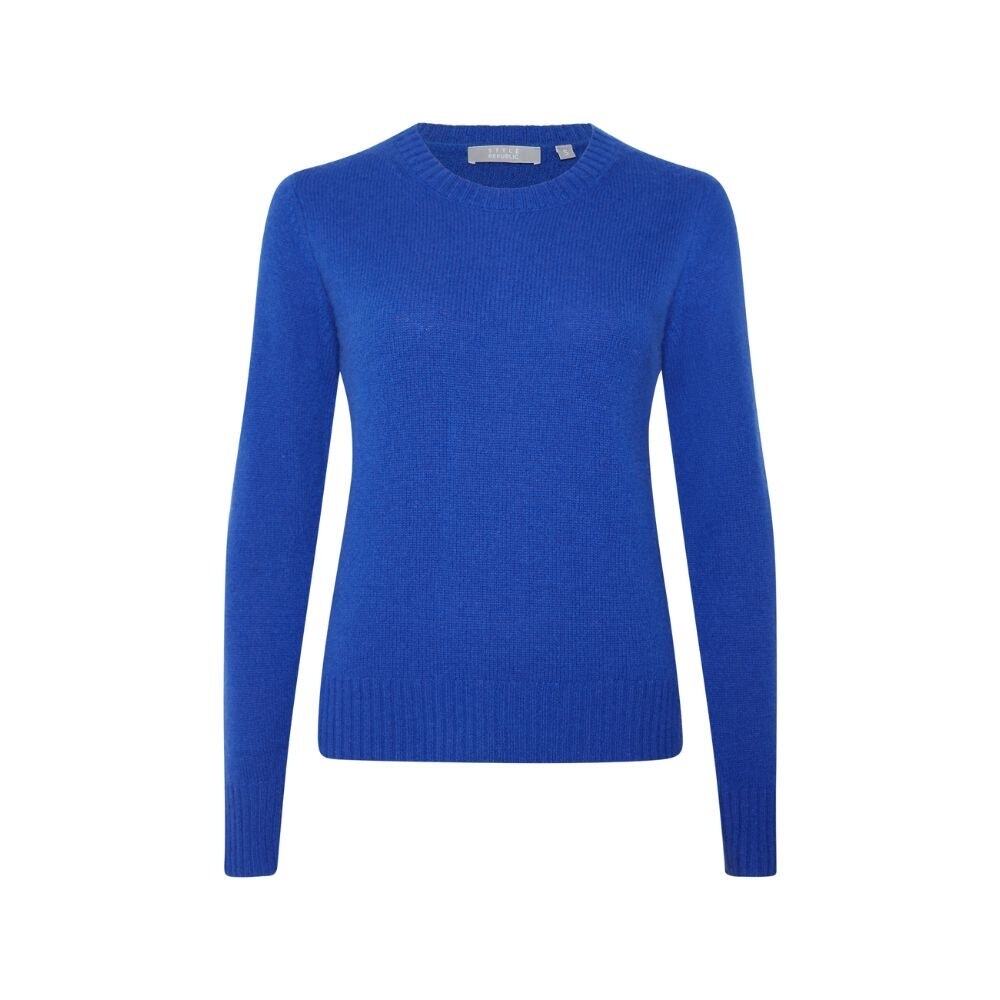 NWT $89 Investments Blue Soft Wool Cashmere Blend Sweater - PS